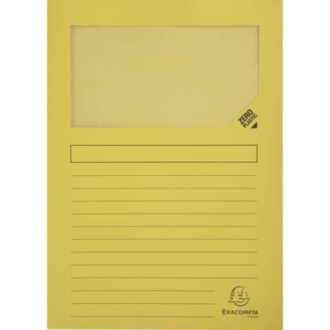 Cartelline con finestra Exacompta Forever® A4 cartoncino 120 g/m² giallo conf. da 100 - 50109E